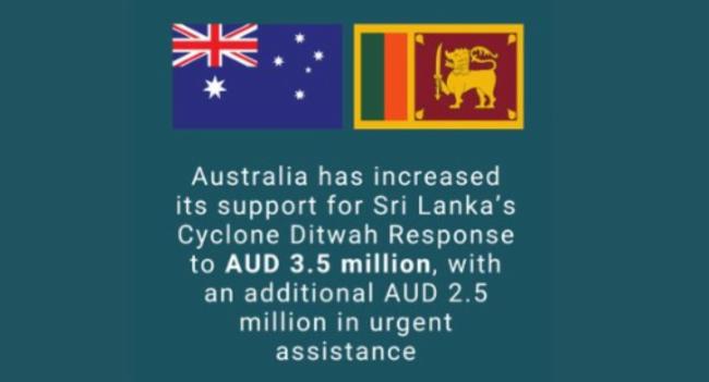 Australia Commits Additional $2.5 Million for SL